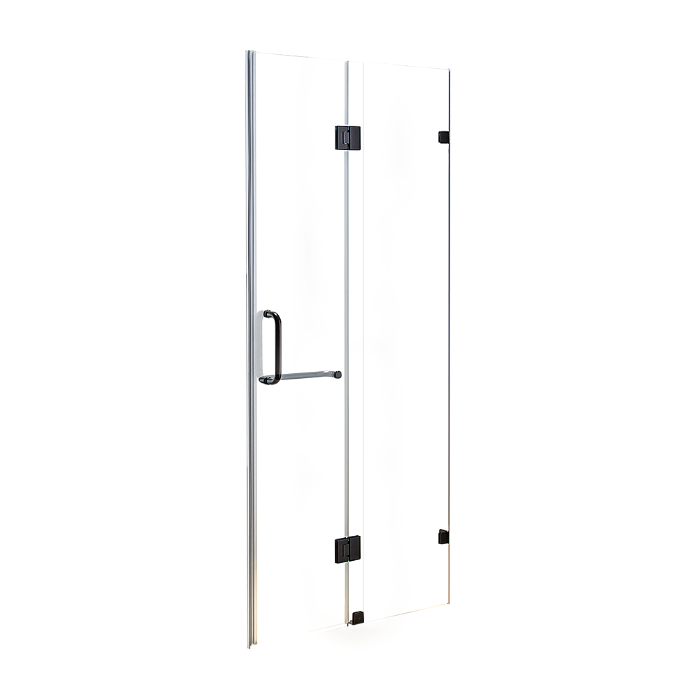 V63-831261-25871-00 120 x 200cm Wall to Wall Frameless Shower Screen 10mm Glass By Della Francesca - Image 1