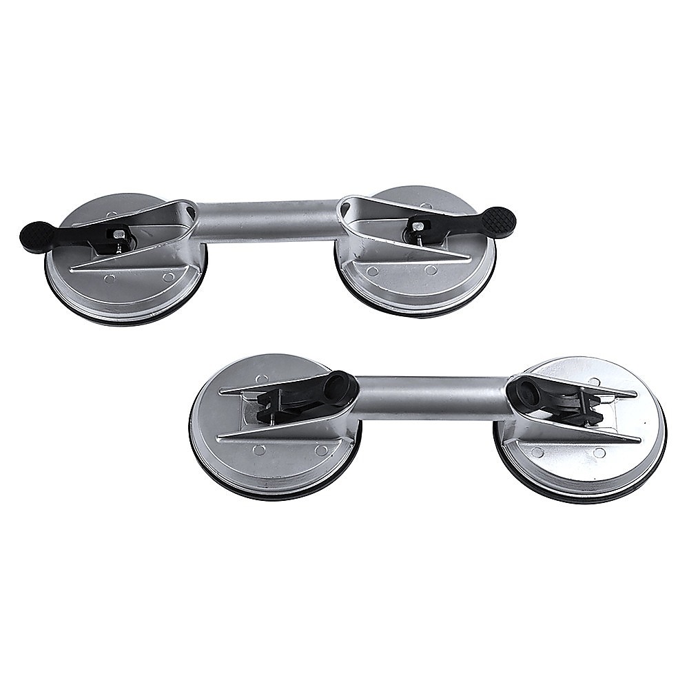 V63-831921-202508181126-00 4 x Double Suction Glass Lifting Tool 70kg Vacuum Puller Lifter Aluminium - Image 1