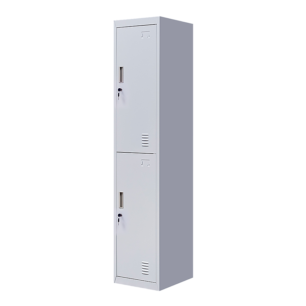 V63-832411-22440-00 2-Door Vertical Locker for Office Gym Shed School Home Storage - Image 1