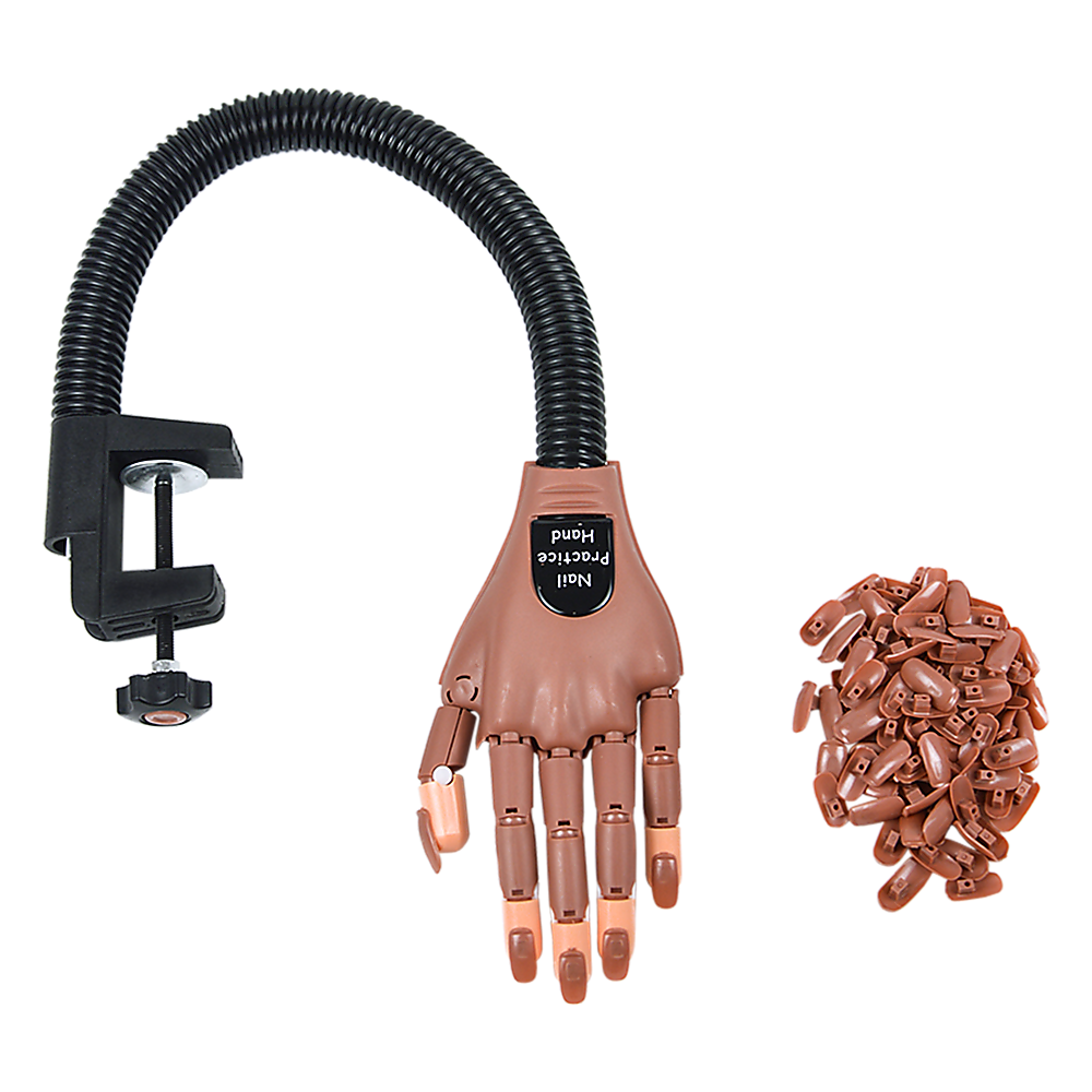 V63-833231-22419-00 Practice Hand Model for Nail Art Training and Display Manicure with false nails - Image 1