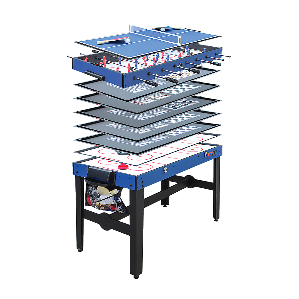 V63-834021-22435-00 4FT 12-in-1 Combo Games Tables Foosball Soccer Basketball Hockey Pool Table Tennis - Image 1