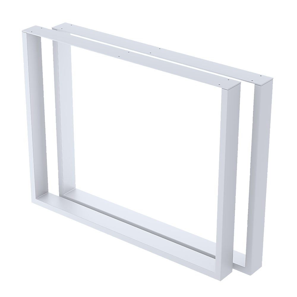 V63-834911-629585d20f2af.1000x1000-00 Rectangular-Shaped Table Bench Desk Legs Retro Industrial Design Fully Welded - White - Image 1