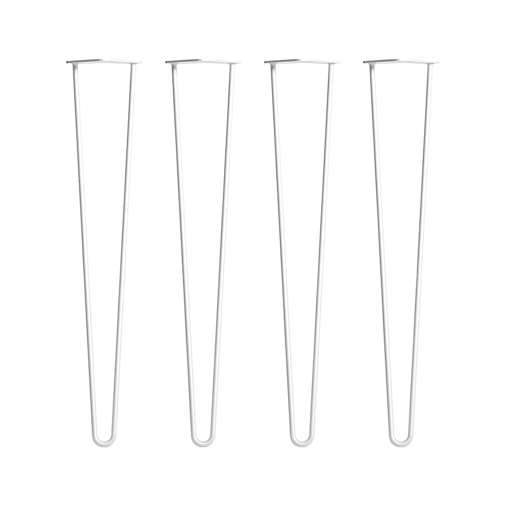 V63-835031-62907c0a21507.1000x1000-00 Set of 4 Industrial Retro Hairpin Table Legs 12mm Steel Bench Desk - 71cm White - Image 1
