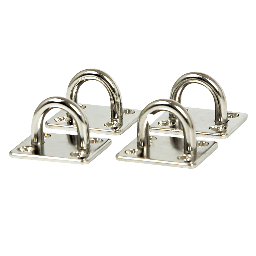 V63-835421-6281da875d93a.1000x1000-00 4X M6 304 Stainless Steel Oblong Pad Eye Plate Marine Hardware Staple Hook - Image 1