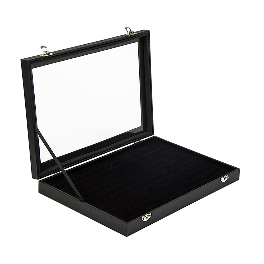 V63-835501-26189-00 100 Earring Ring Holder Jewellery/Necklace Display Storage Gift Box Show Cases - Image 1