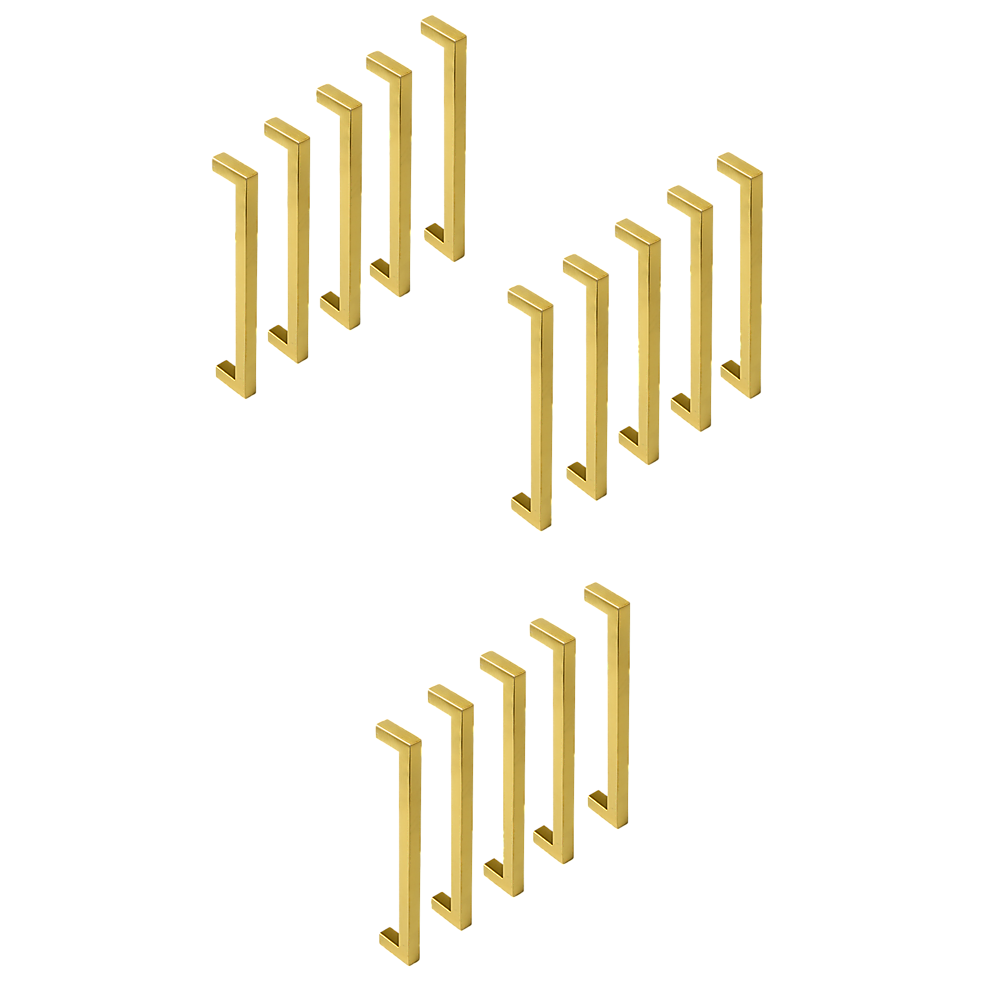 V63-835821-26531-00 15 x Brushed Brass Drawer Pulls Kitchen Cabinet Handles - Gold Finish 192mm - Image 1