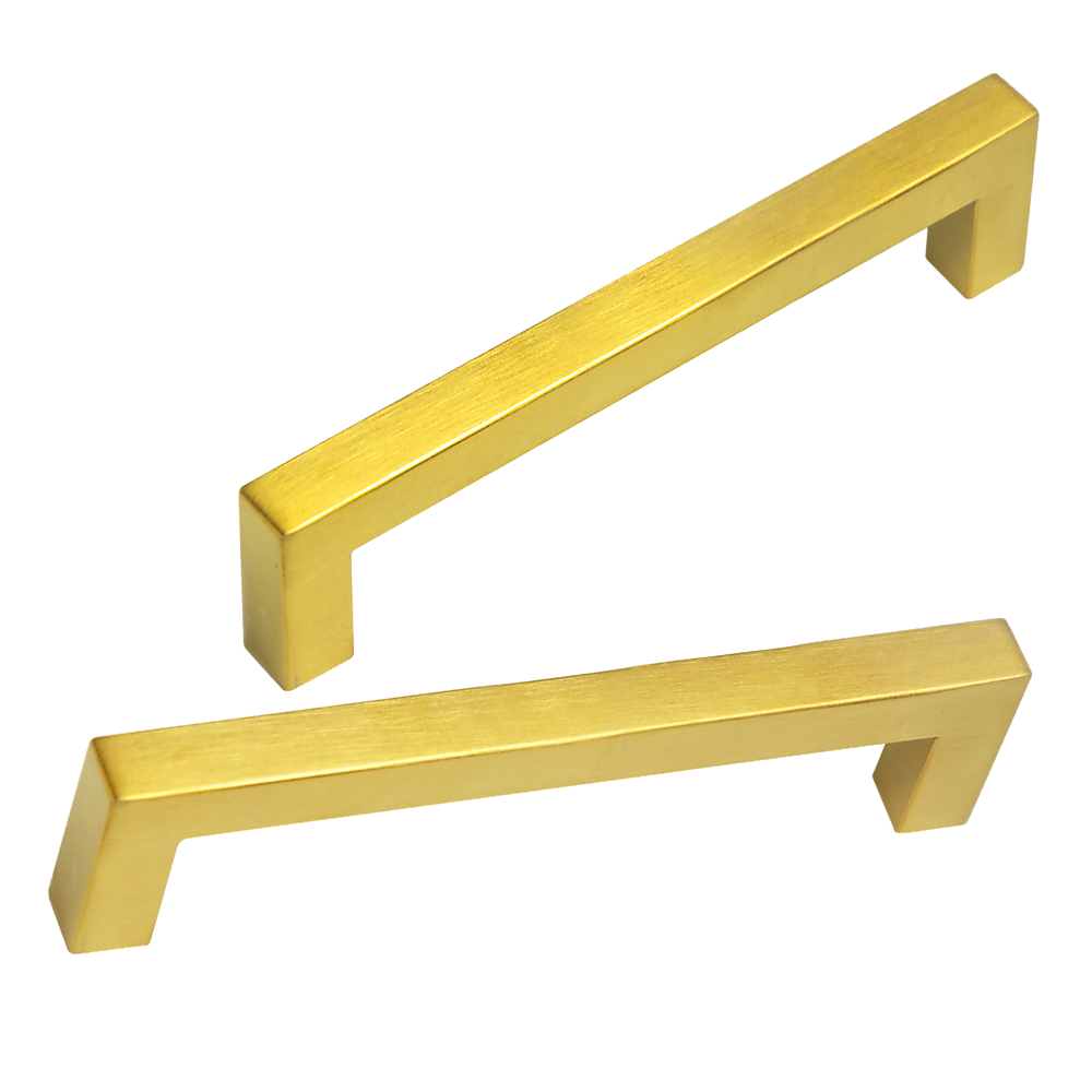 V63-835831_626b9e8d828b7.1000x1000 15x Brushed Brass Drawer Pulls Kitchen Cabinet Handles - Gold Finish 128mm - Image 1
