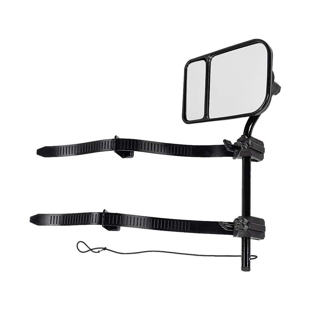 V63-836611-24879-00 2x Towing Mirrors Pair Clip on Multi Fit Clamp On Towing Caravan 4X4 Trailer - Image 1