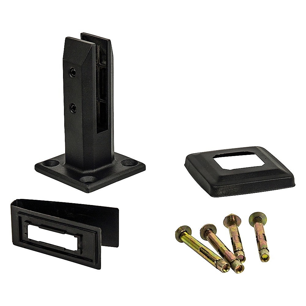 V63-837341-202509011630-04 Balustrade Black Glass Clamp 304 Stainless Spigot Pool Fencing Fence - Image 1