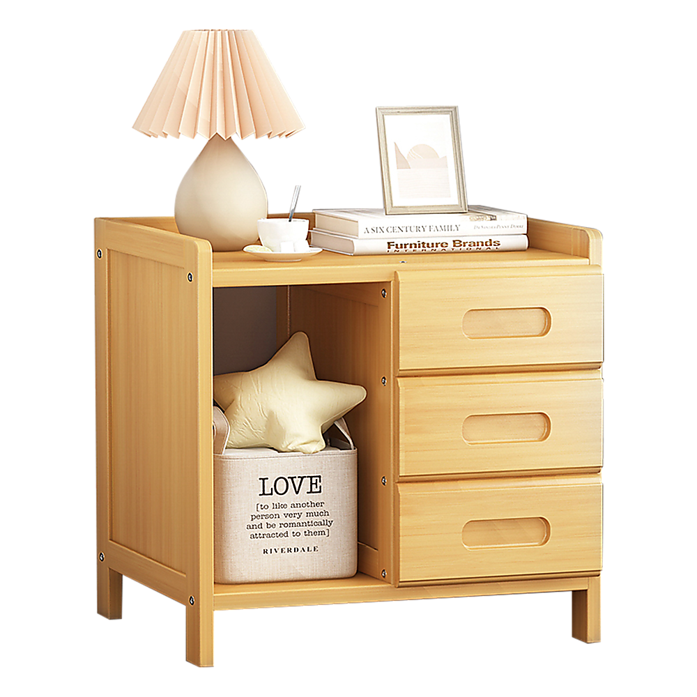 V63-838001-63dc7894b22b1.1000x1000-00 Bamboo Bedside Table Nightstand Storage Bedroom Sofa Side Stand - Image 1
