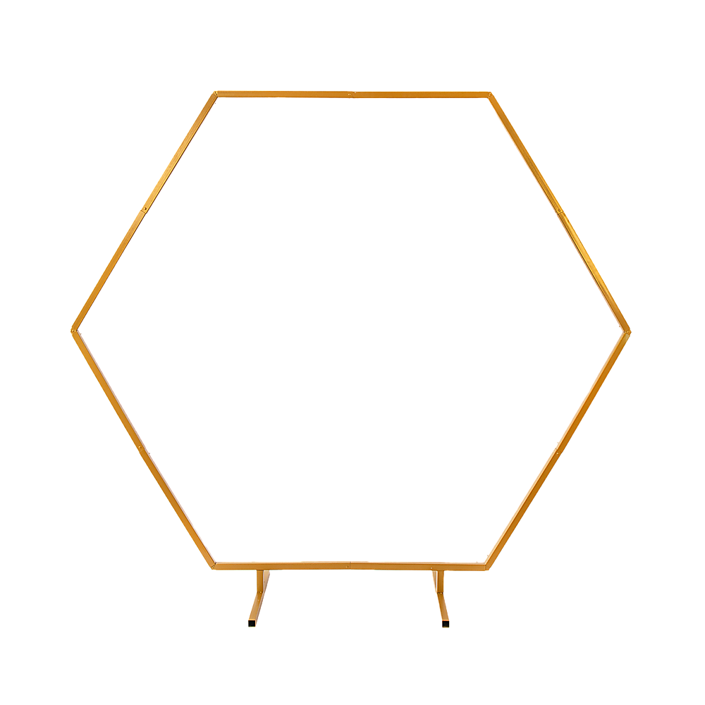 V63-838591-49497-00 2M Wedding Hex Arch Backdrop Flower Display Stand Frame Background - Image 1
