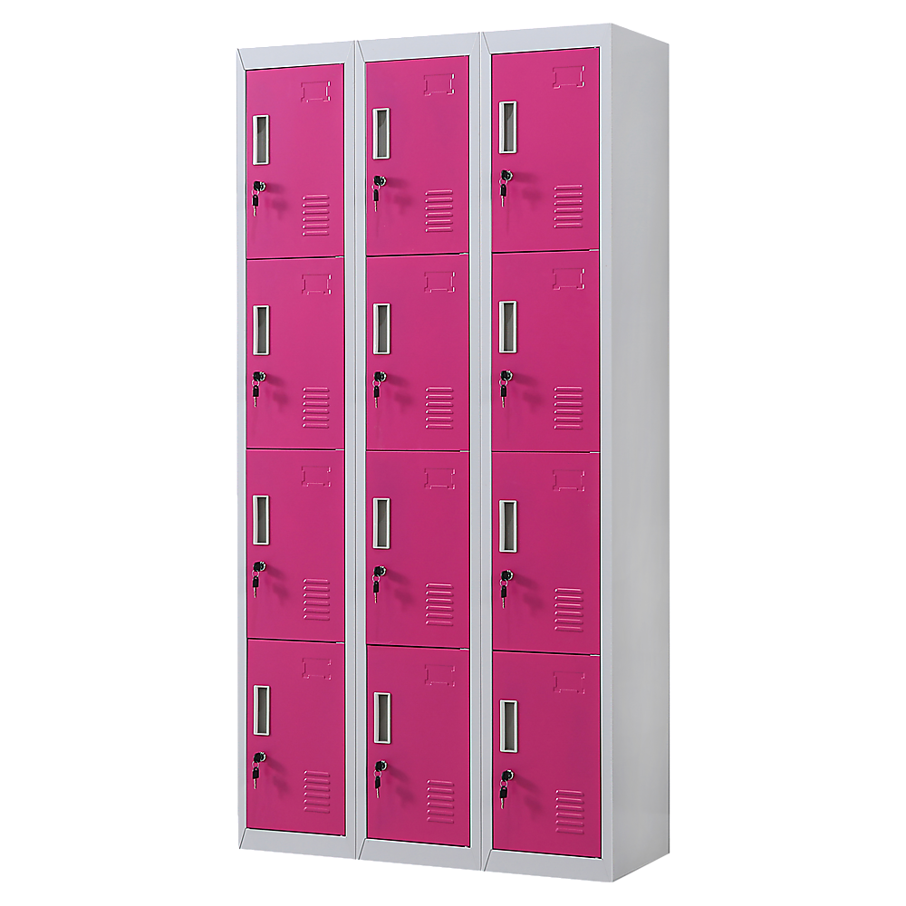 V63-838891-50441-00 12-Door Locker for Office Gym Shed School Home Storage - Standard Lock with 2 Keys - Image 1