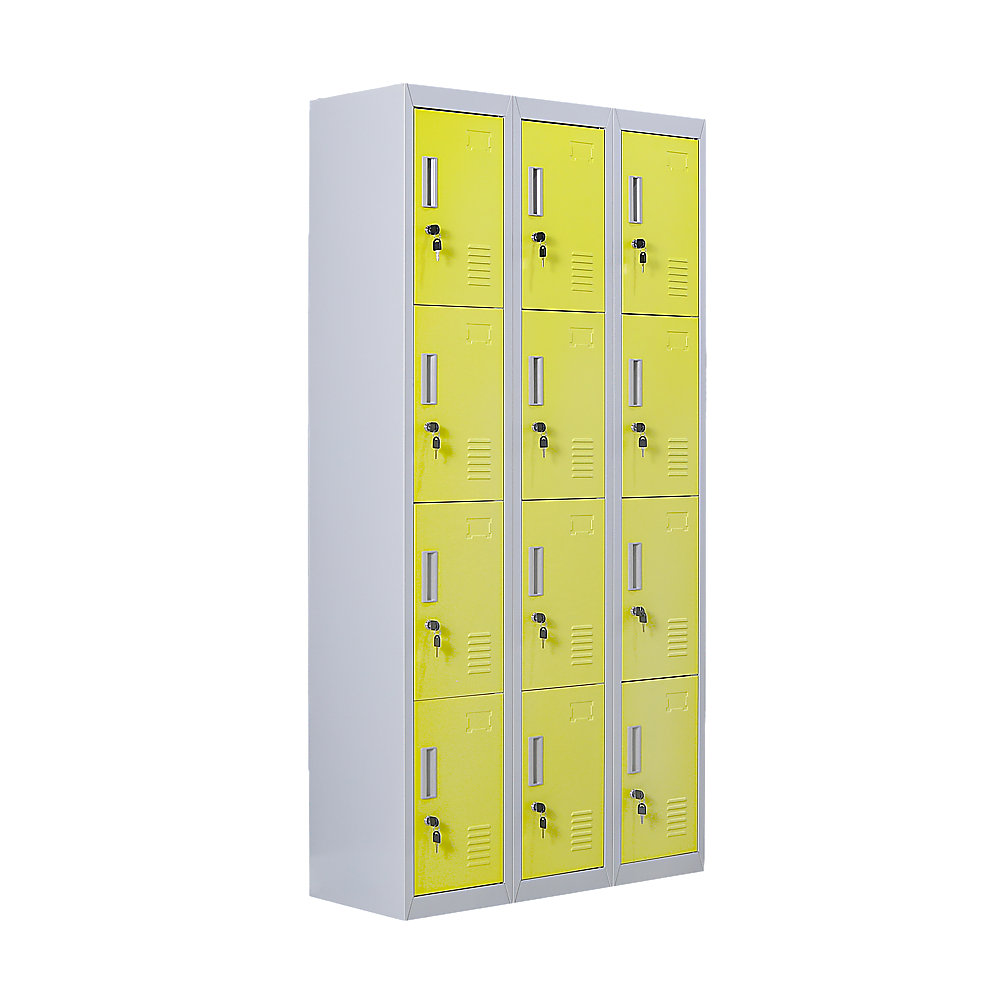 V63-838931-51391-00 12-Door Locker for Office Gym Shed School Home Storage - Standard Lock with 2 Keys - Image 1