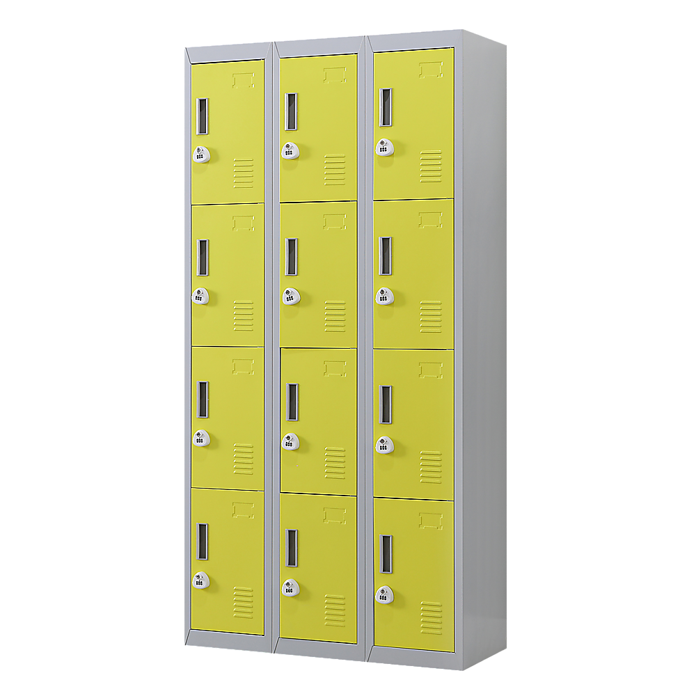 V63-838951-51393-00 12-Door Locker for Office Gym Shed School Home Storage - 3-Digit Combination Lock - Image 1