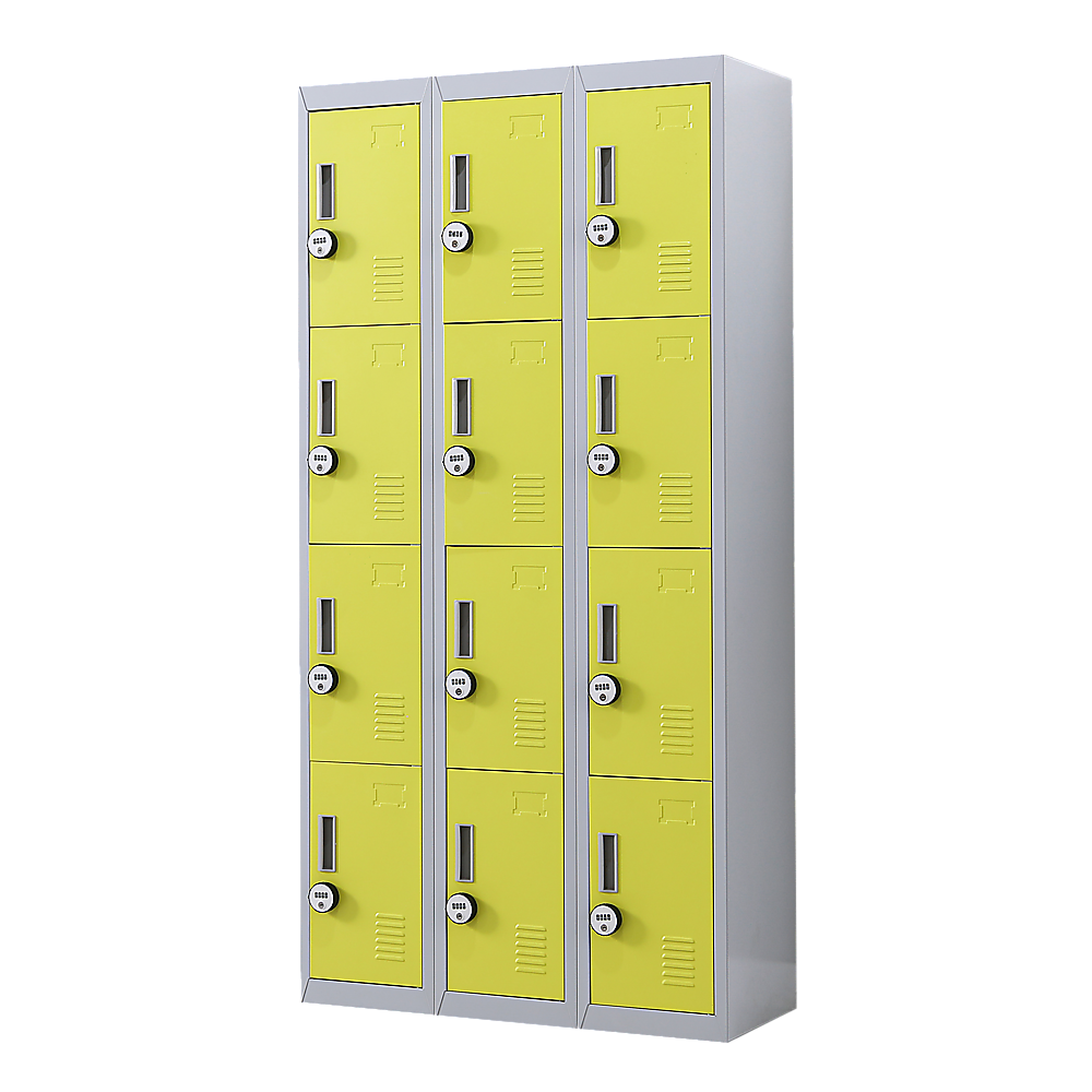 V63-838961-51394-00 12-Door Locker for Office Gym Shed School Home Storage - 4-Digit Combination Lock - Image 1