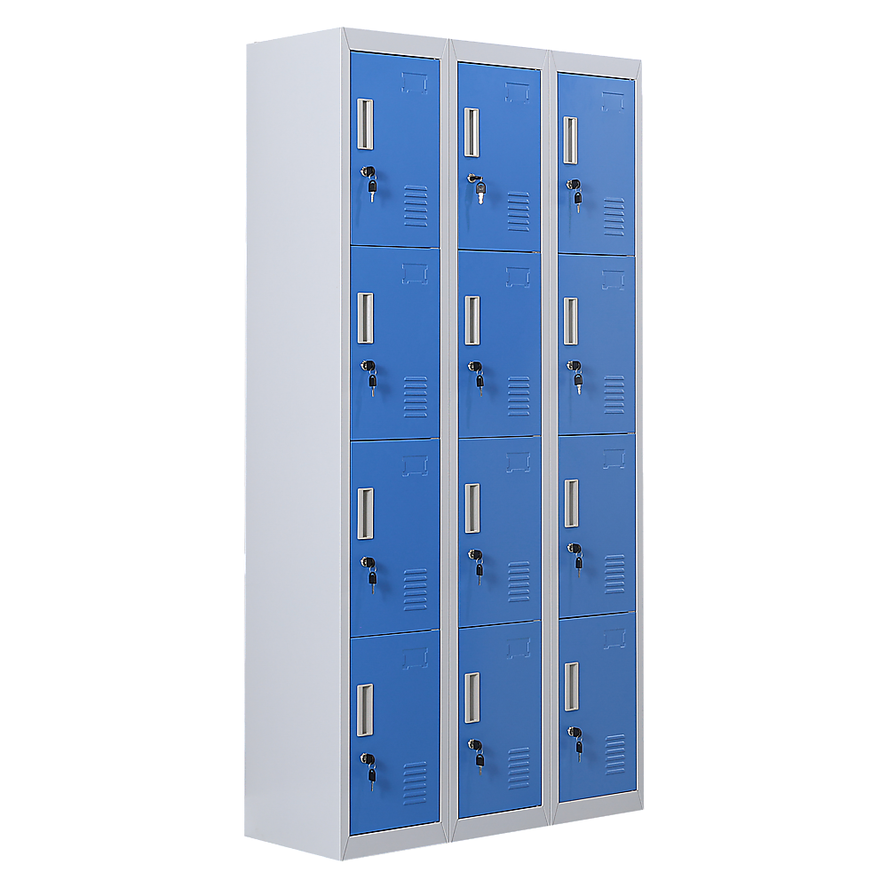 V63-838971-51395-00 12-Door Locker for Office Gym Shed School Home Storage - Standard Lock with Keys - Image 1