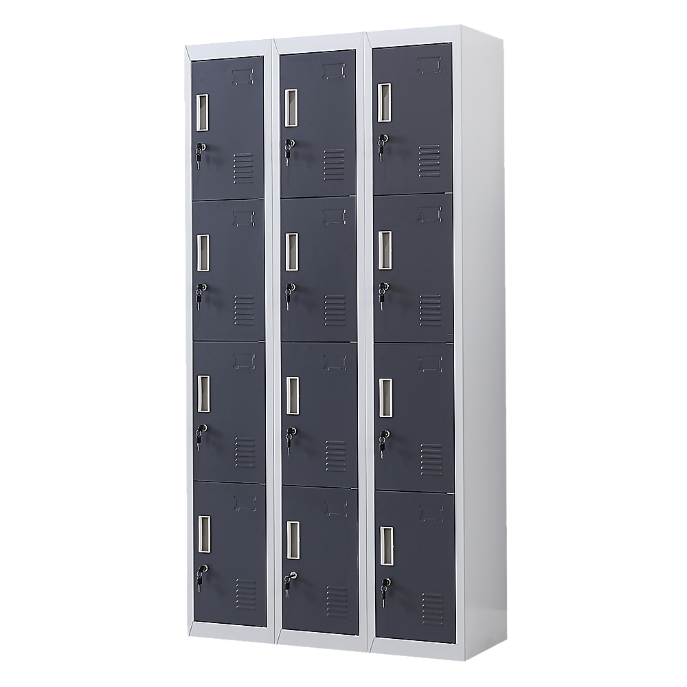 V63-839011-51399-00 12-Door Locker for Office Gym Shed School Home Storage - Standard Lock with Keys - Image 1