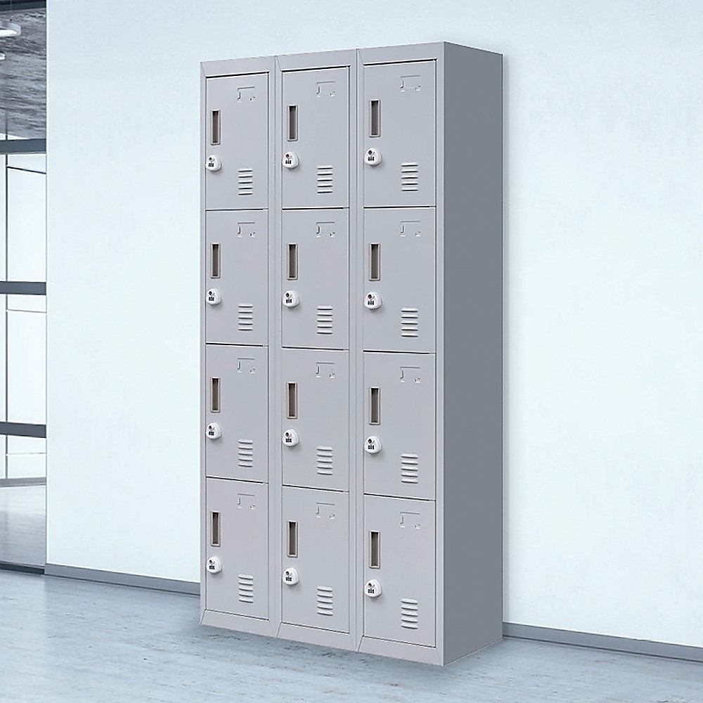 V63-839071-51388-00 12-Door Locker for Office Gym Shed School Home Storage - 3-Digit Combination Lock - Image 1