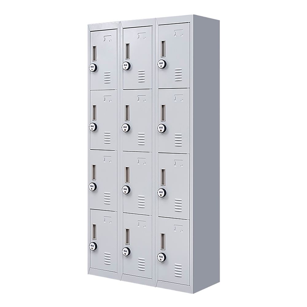 V63-839081-51387-00 12-Door Locker for Office Gym Shed School Home Storage - 4-Digit Combination Lock - Image 1