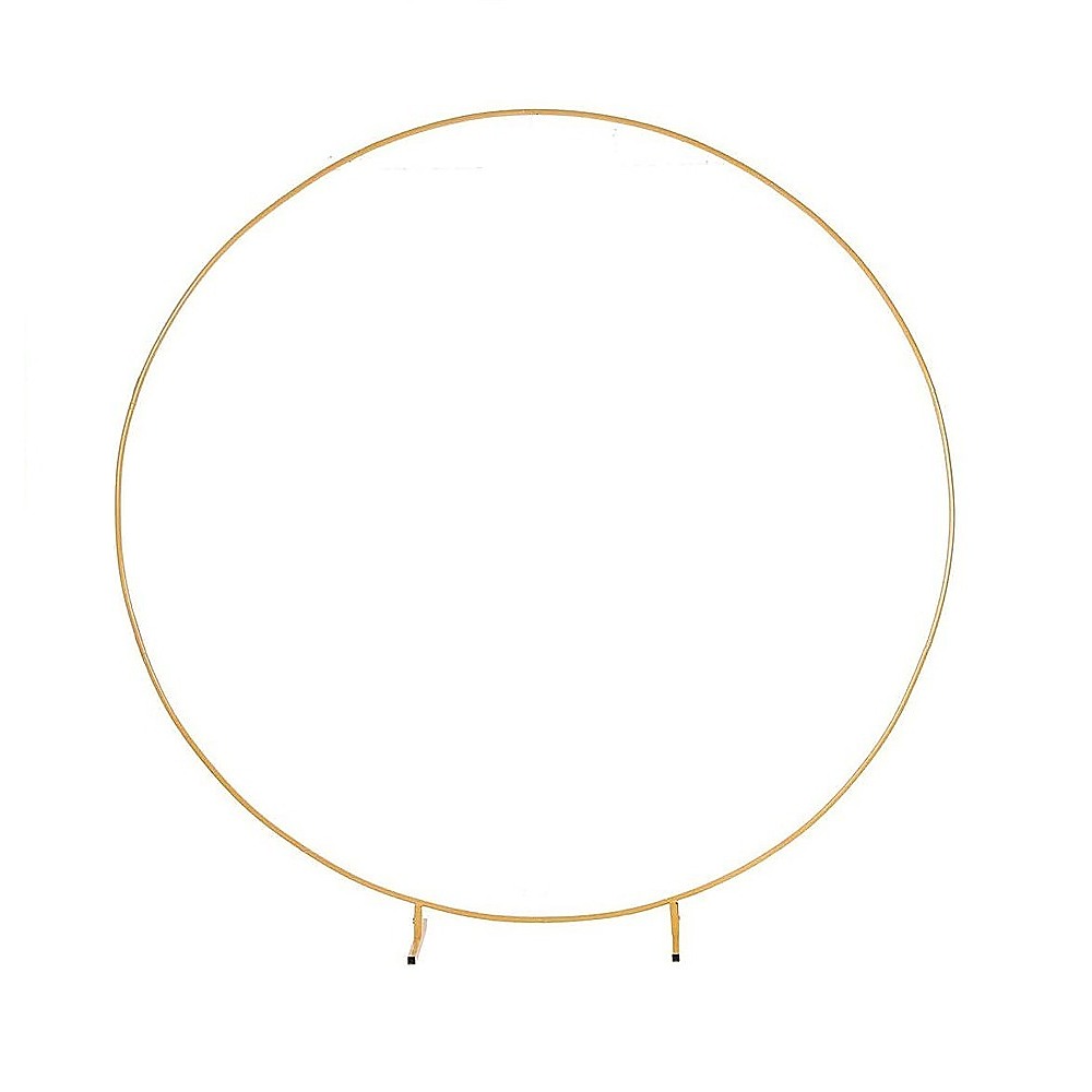 V63-839331-63746e7f94123.1000x1000-00_1 3M Gold Wedding Hoop Round Circle Arch Backdrop Flower Display Stand Frame Background - Image 1