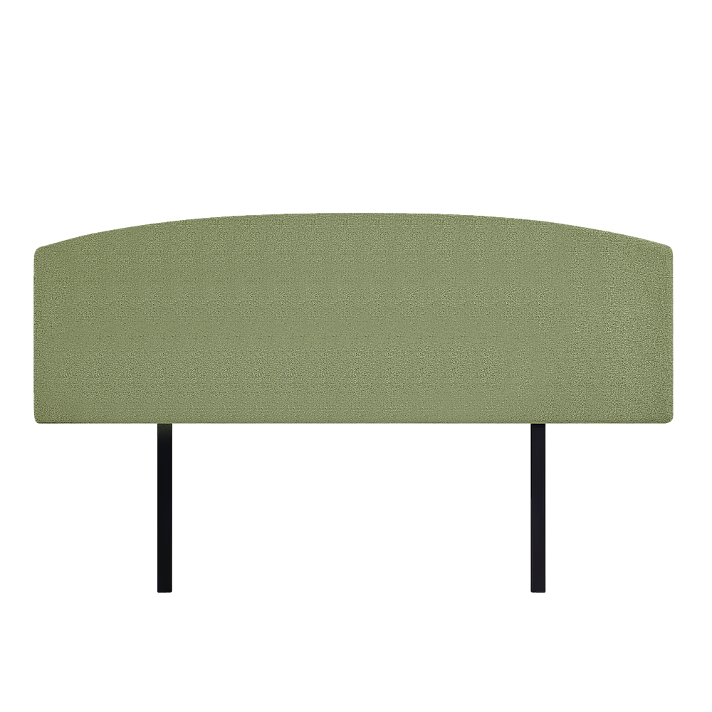 V63-839891-6384e2263a823.1000x1000-00 Linen Fabric King Bed Curved Headboard Bedhead - Olive Green - Image 1