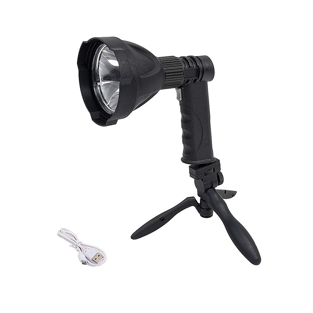V63-840251-67294-00 10W Handheld Spot Light Rechargeable LED Spotlight Hunting Shooting 12V - Image 1