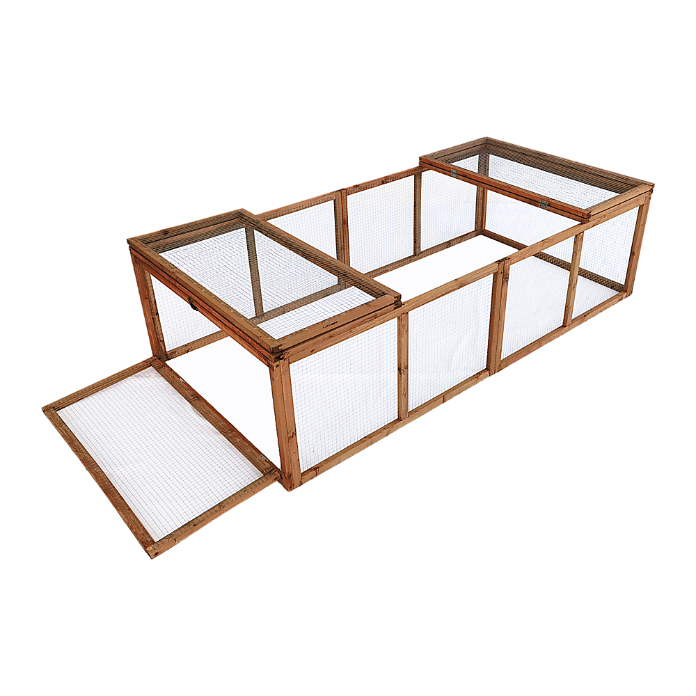 V63-840511-73615-00 Chicken coop LARGE Run Guinea Pig Cage Villa Extension Rabbit hutch house pen - Image 1