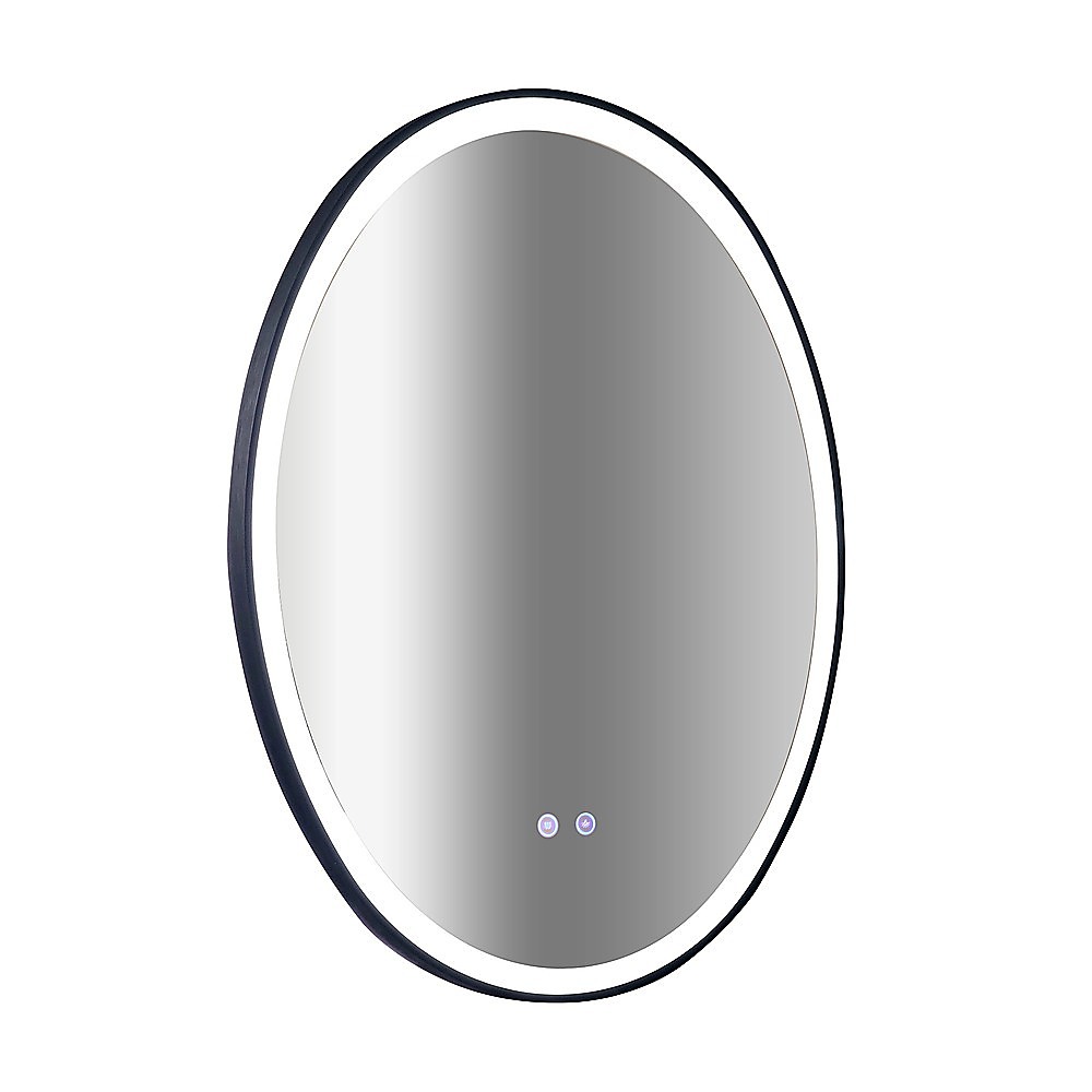 V63-840651-202509030735-00 Oval Mirror LED Anti-Fog Illuminated Bathroom Living Room - Image 1