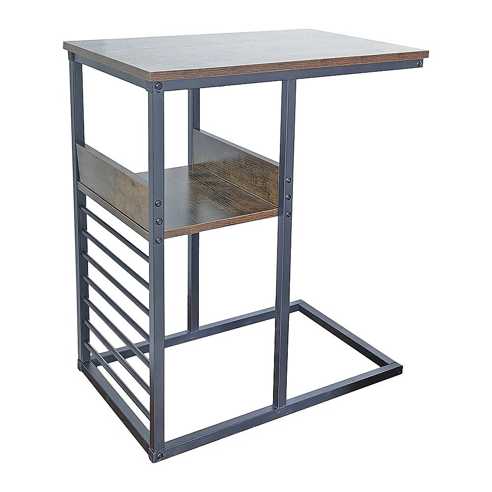 V63-840931-202505261620-00 Sofa Side End Table Wooden Shelf Couch Living Nightstand - Image 1