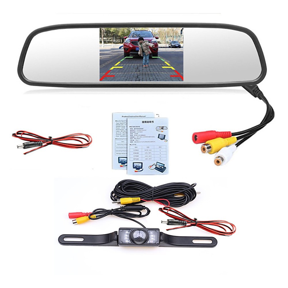 V63-842631-91703-00 120 Degrees Camera Mirror Car Rear View Reverse Night Vision Parking System Kit - Image 1