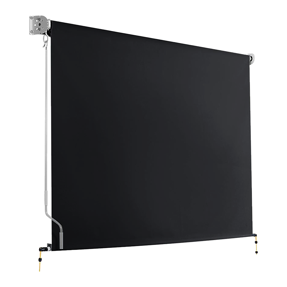 V63-842961-91905-00 Retractable Straight Drop Roll Down Awning Garden Patio Screen 3.0X2.5M - Image 1