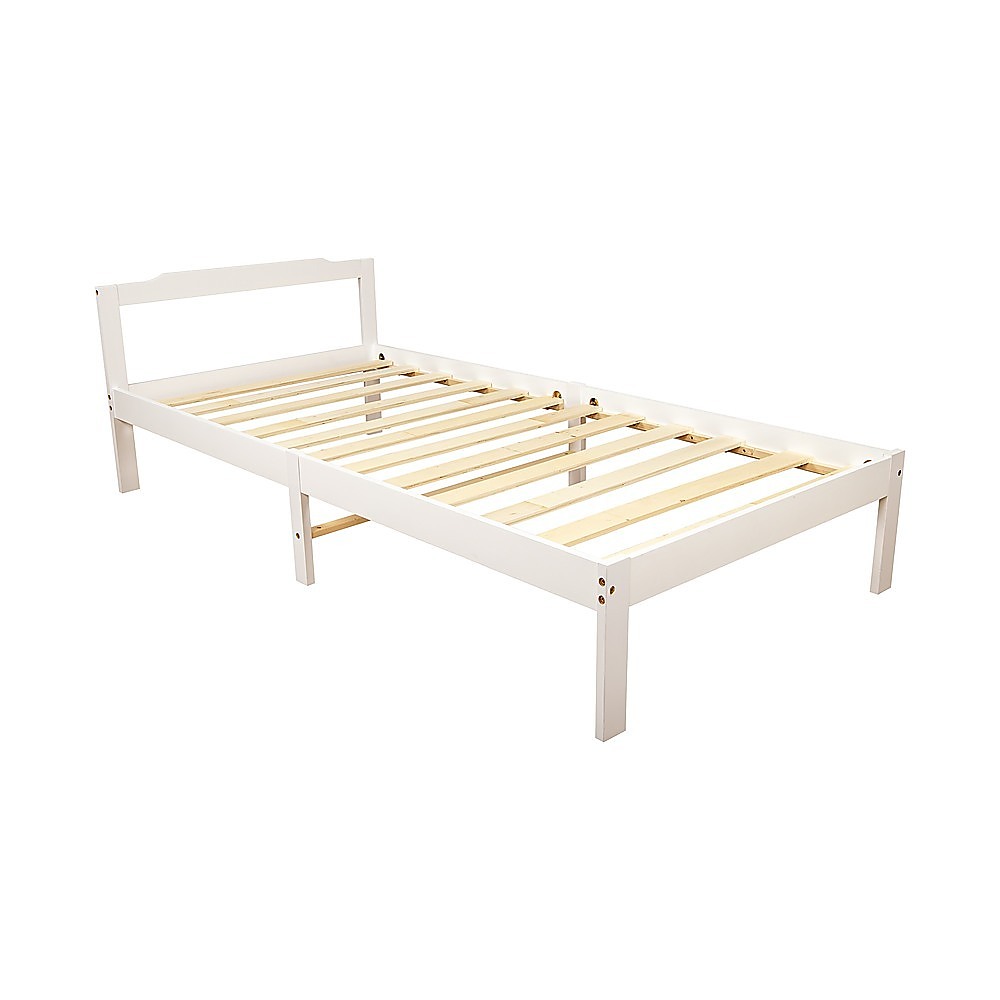 V63-843131-95437-00 Natural Wooden Bed Frame Home Furniture - Image 1