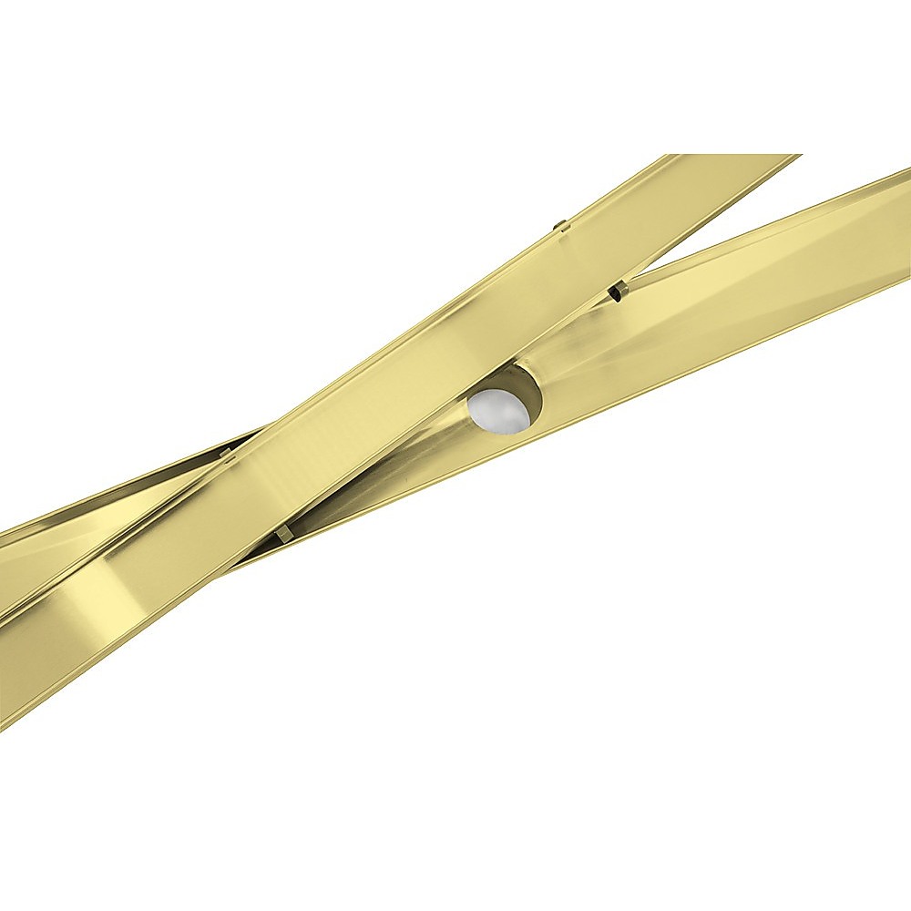 V63-844731-143389-00 800mm Tile Insert Shower Bathroom Brushed Brass Grate Drain w/ Centre outlet Floor Waste - Image 1