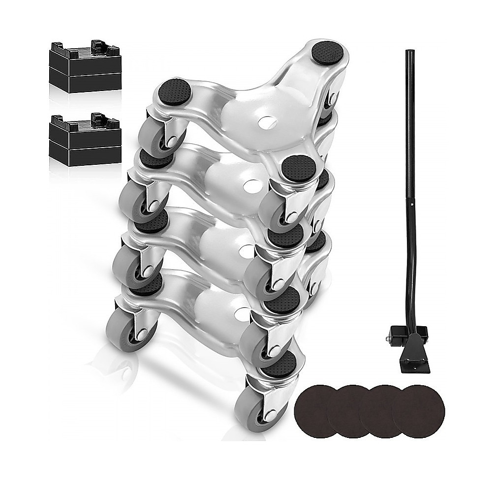 V63-847681-167329-00 4 X All-purpose Dolly Metal Heavy Duty Furniture Mover Slider Set - Image 1