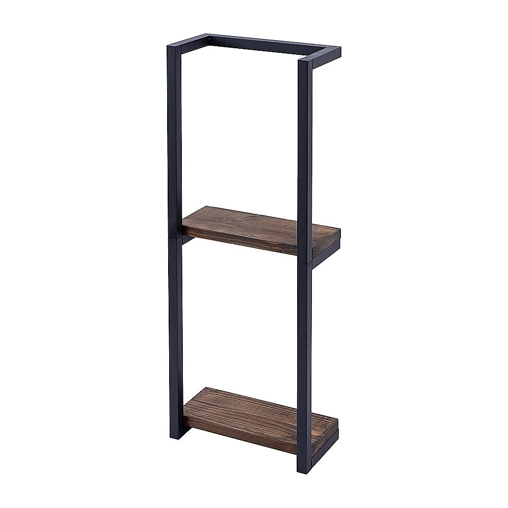 V63-916231-202508071754-00 Stylish Bathroom Towel Storage Rack with Wooden Shelves - Image 1