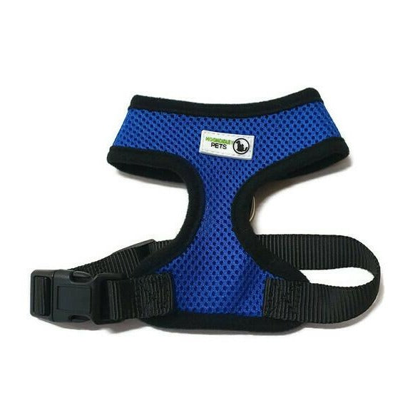 V631-MDPHARMESLNVY-185944-00 Pet Harness Soft Air Mesh Padded Adjustable - Moondidley Pets Large Navy - Image 1