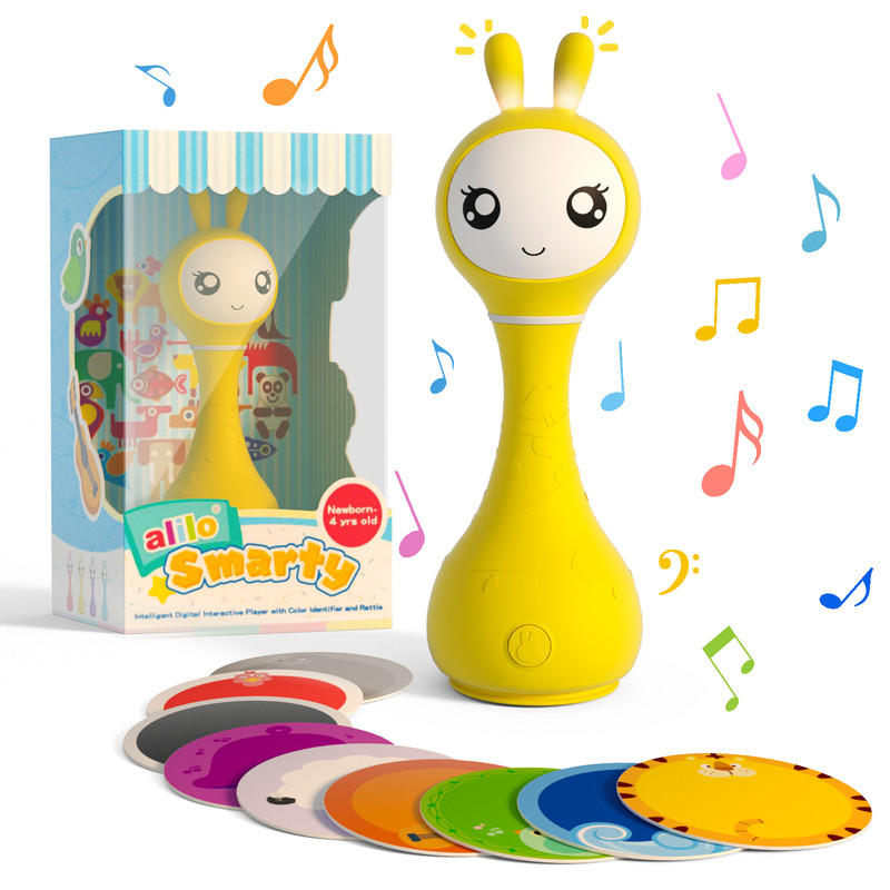 V632-ALILO5915-155400-00 Alilo Smarty Rattle R1 Yellow - Image 1