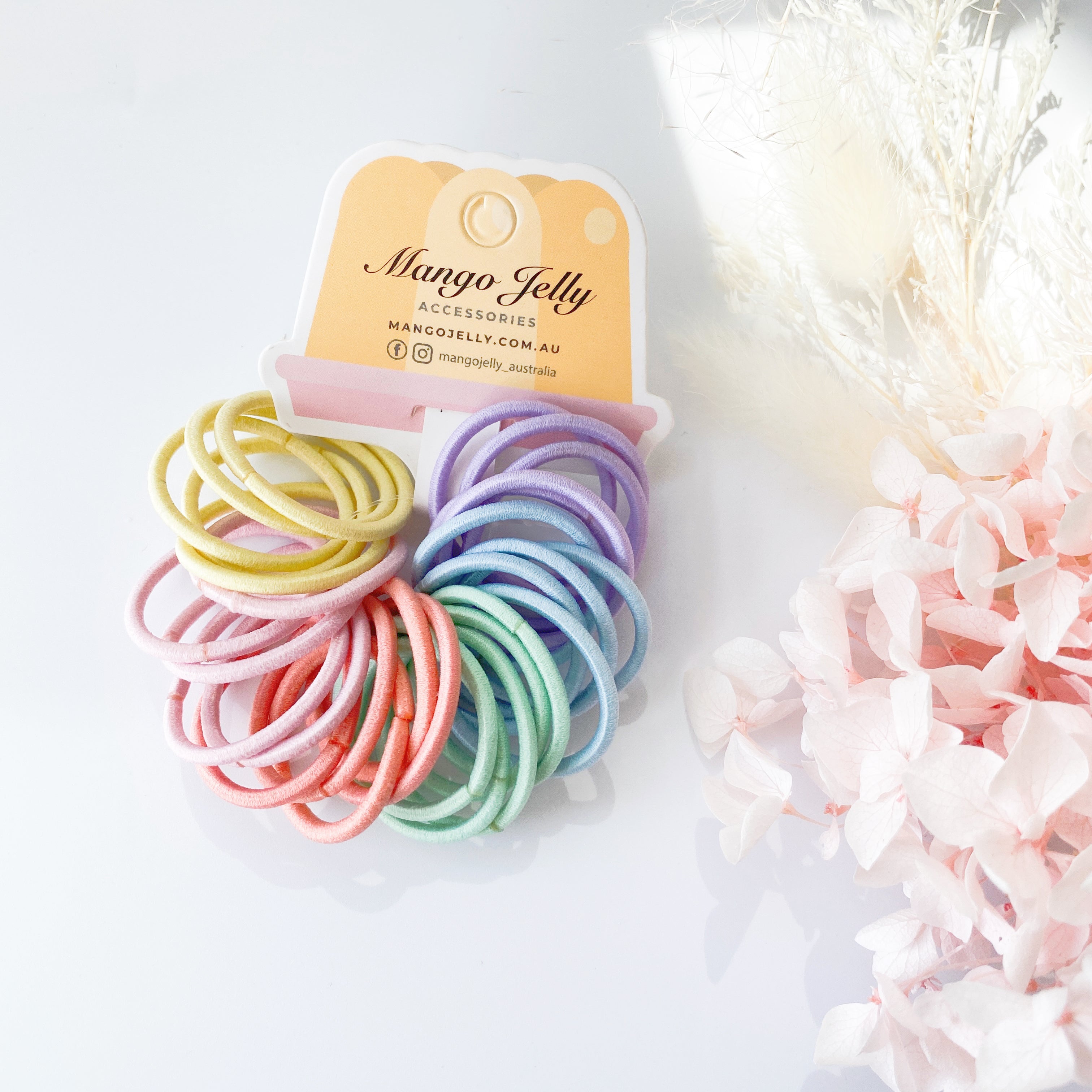 V659-HT-3CM-30P-CLASSIC-CANDY-3-M-161028-00 MANGO JELLY Kids Hair Ties (3cm) - Classic Candy - Three Pack - Image 1
