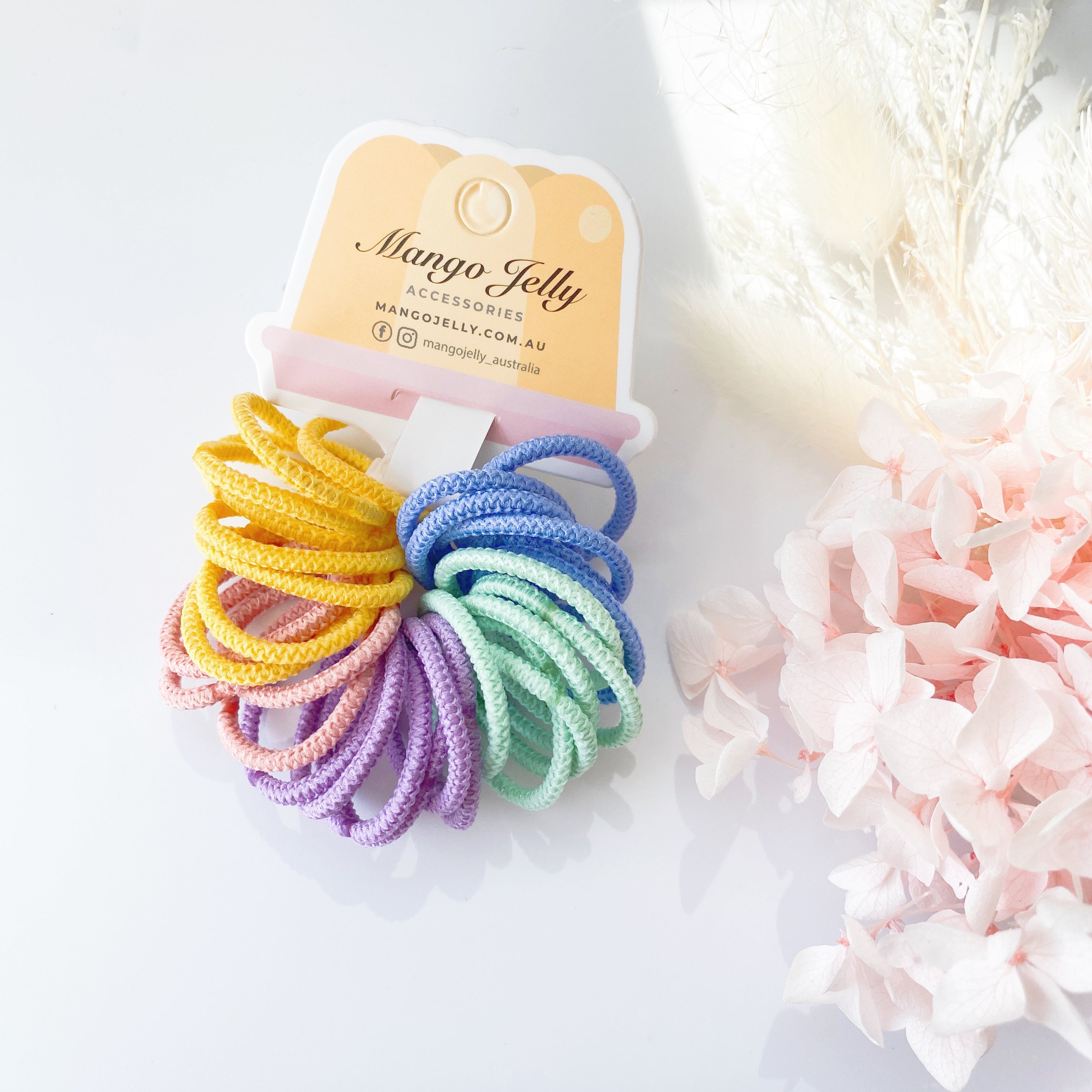 V659-HT-3CM-30P-RING-CANDY-2-M-160978-00 MANGO JELLY Kids Hair Ties (3cm) - Ring Candy -Twin Pack - Image 1