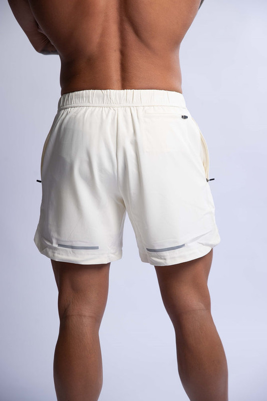 V697-MENS-PRO-TECH-PERFORMANCE-SHORTS-CREAM-LARGE-218073-02 HARD HITTERS MEN'S PRO-TECH PERFORMANCE SHORTS CREAM LARGE - Image 1