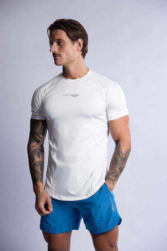 V697-PRO-TECH-PERFORMANCE-TEE-WHITE-MEDIUM-218034-00 HARD HITTERS PRO-TECH PERFORMANCE TEE WHITE MEDIUM - Image 1