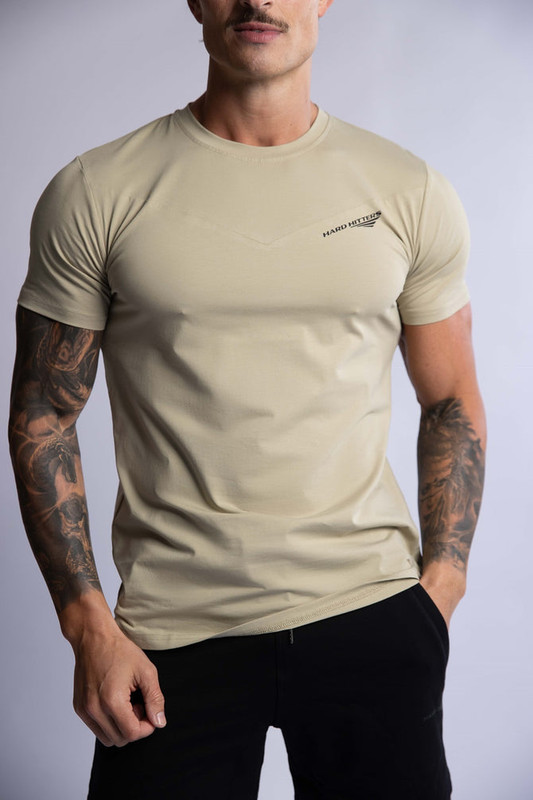 V697-SLIM-FIT-COTTON-TEE-SAGE-LARGE-218166-00 HARD HITTERS SLIM FIT COTTON TEE SAGE LARGE - Image 1