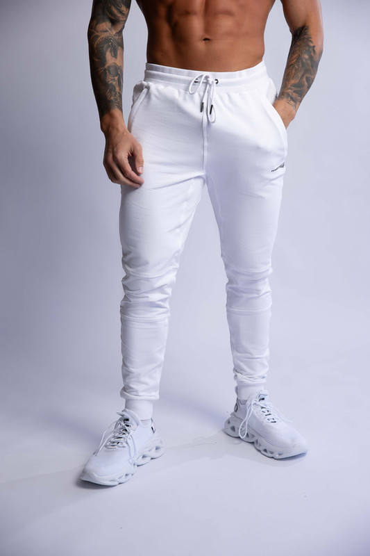 V697-SLIM-FIT-TERRY-JOGGERS-WHITE-X-LARGE-202505141610-00 HARD HITTERS SLIM FIT TERRY JOGGERS WHITE X-LARGE - Image 1