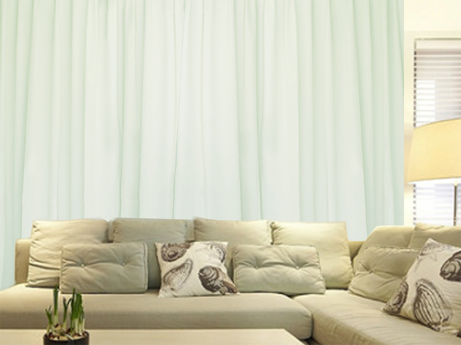 V702-CNZ2-2-2730-204616-00 Milk White Large Curtains 570x270cm PINCH PLEAT 2 panel High Level Fab. for Wall - Image 1