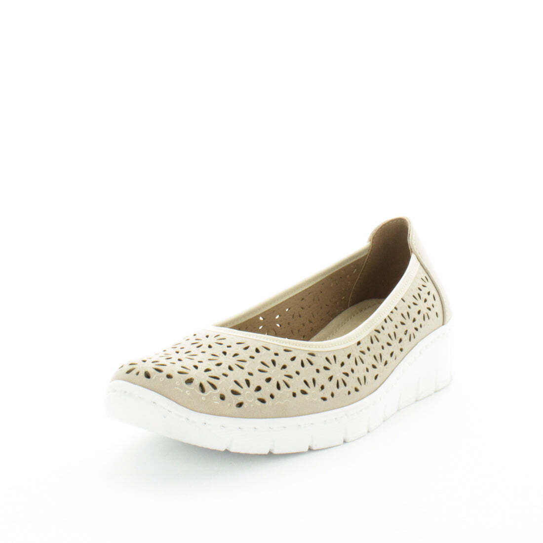 V717-AMARLON-BEIGEBRUSHED-9-192036-00 AEROCUSHION Women's MARLON Wedges Beige Brushed Shoe 9US - Image 1