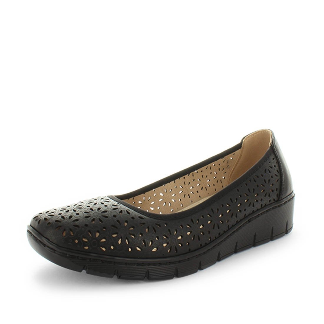 V717-AMARLON-BLACK-7-192040-00 AEROCUSHION Women's MARLON Wedges Black Shoe 7US - Image 1