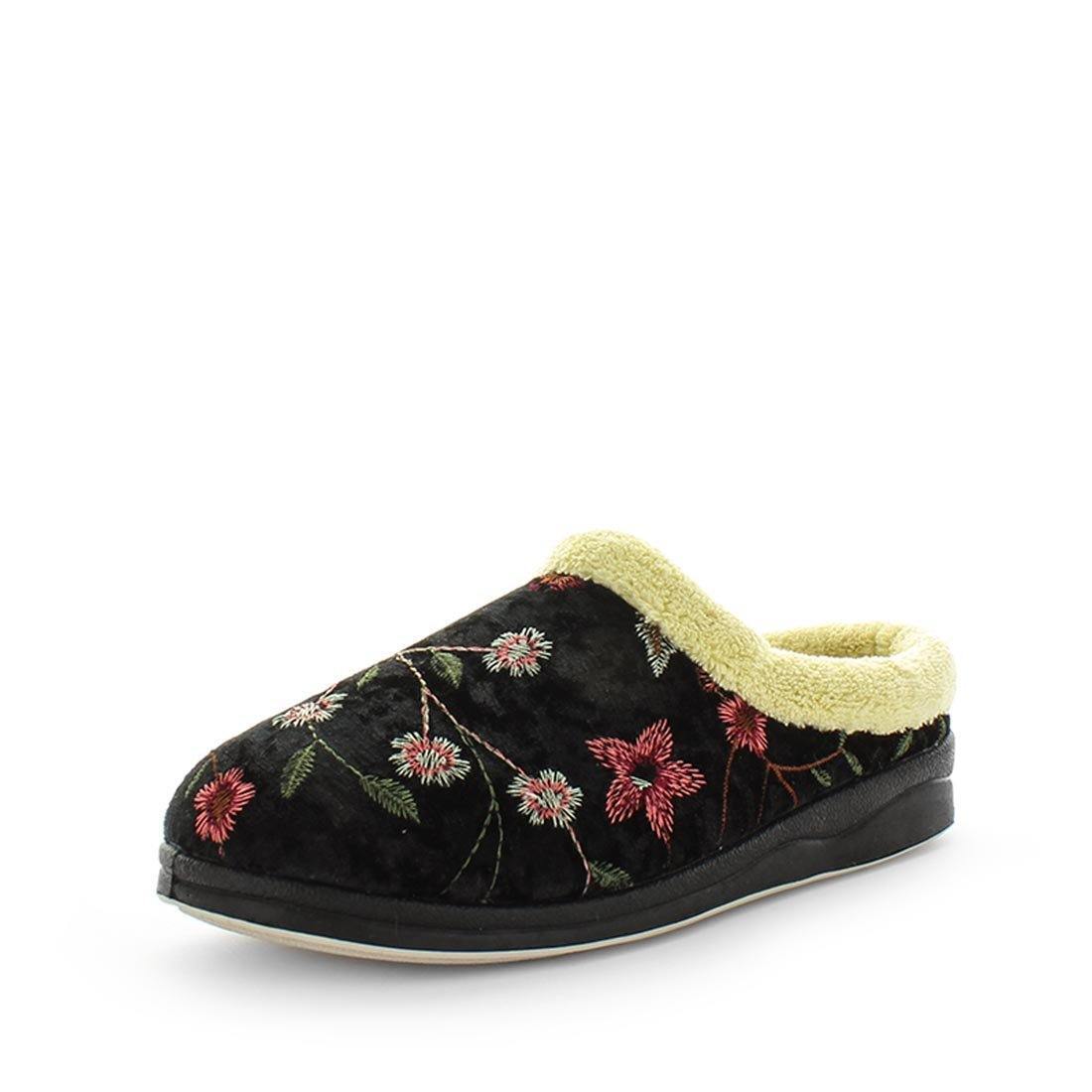V717-ENDY-BLACKEMBROIDERY-5-187488-00 Panda ENDY Slippers Uggs Black Embroidery Shoe 5 - Image 1