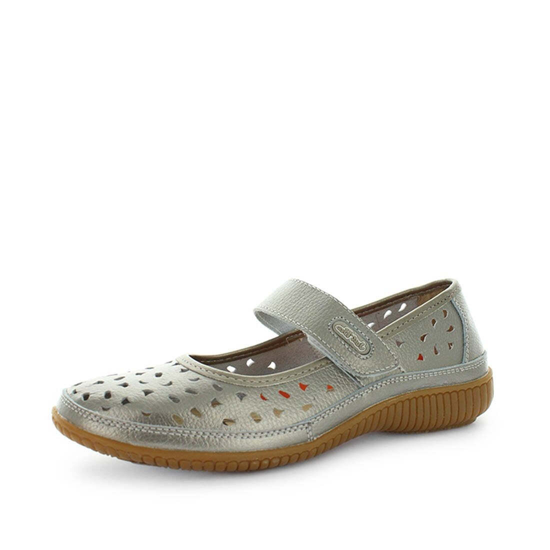V717-JBCALE-PEWTER-37-188679-00 JUST BEE Women's CALE Flats Pewter 37EU - Image 1