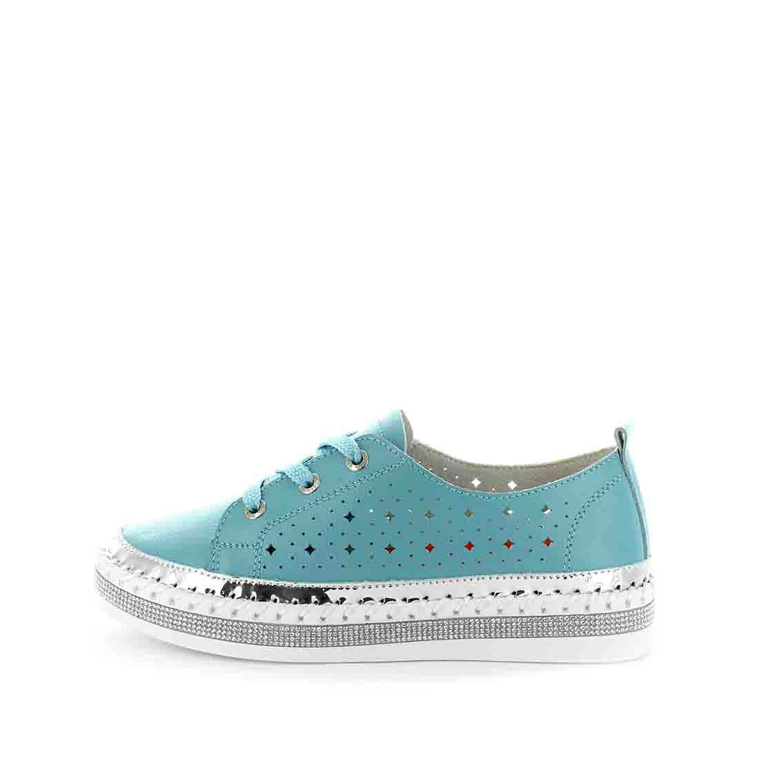 V717-JBCASINI-AQUA-40-188725-00 JUST BEE Women's CASINI Flats Aqua 40EU - Image 1