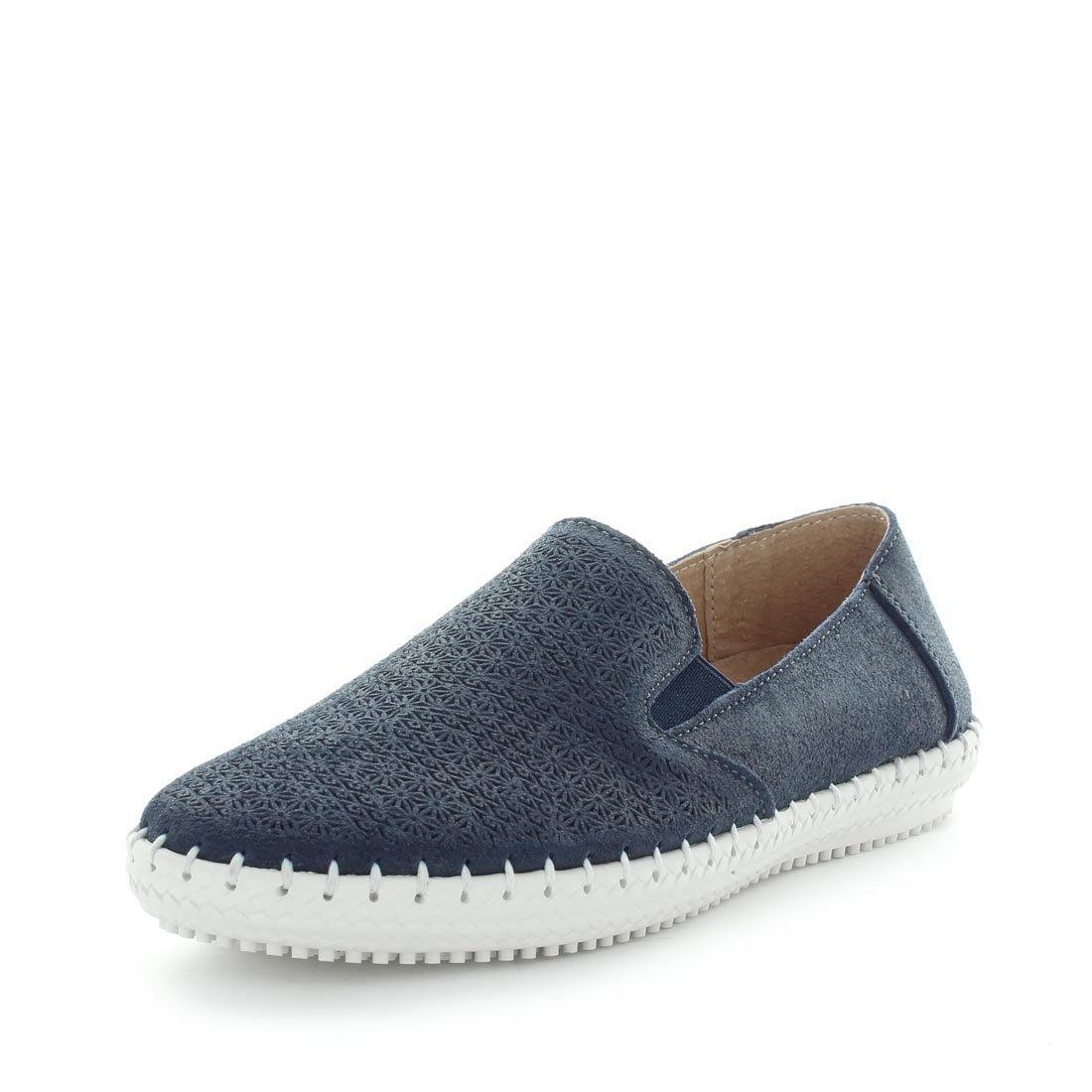 V717-JBCOBLE-NAVYEMBOSSED-42-188810-00 JUST BEE Women's COBLE Loafers / Slip ons Navy Embossed 42EU - Image 1